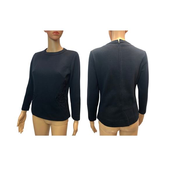 Vintage 60s Black Sweater | Mod PIN UP Bombshell Back Zip | Rockabilly | XS/S - Picture 1 of 10